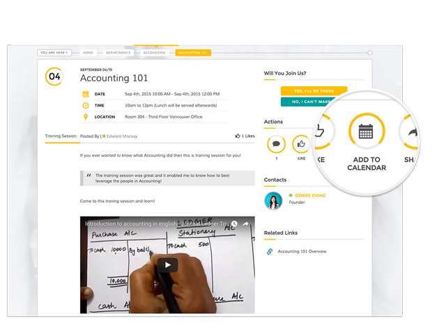 screenshot of Bonzai Intranet